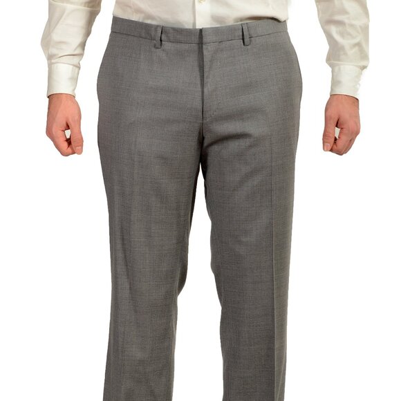 Hugo Boss Men's "Ryan4/Win2" Gray 100% Wool Two Button Suit US 44R IT 54R - Picture 8 of 13